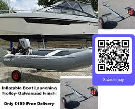 inflatable boat launching trolley