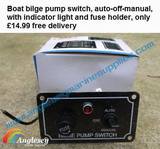 Boat bilge pump switch panel  