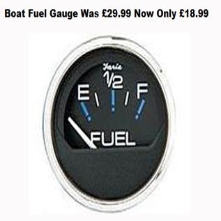 boat fuel gauge in white 