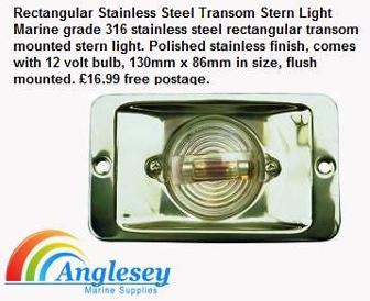 Stainless Steel Transom Stern Light 