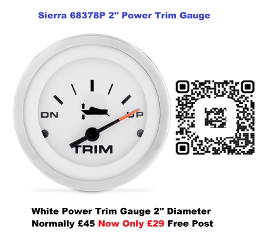 boat power trim gauge white