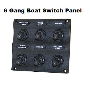 Boat Switch Panel 6 Gang