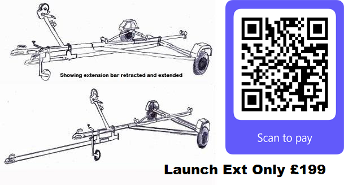 boat trailer launching extension 