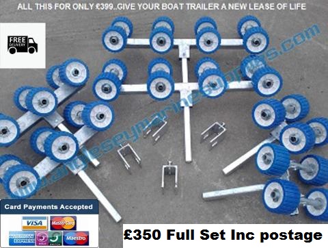 boat trailer rollers bunk conversion