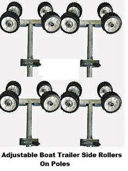 boat trailer rollers on poles