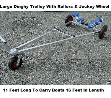 dinghy launch trolley large