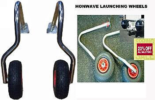 honwave launching wheels-inflatable boat launching wheels