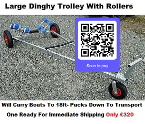 large launch trolley with rollers