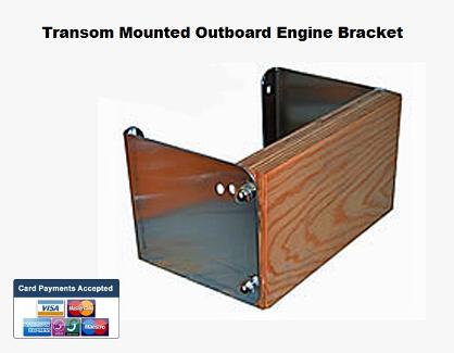 outboard engine bracket transom mounted