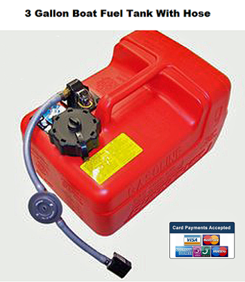 boat fuel tank with hose