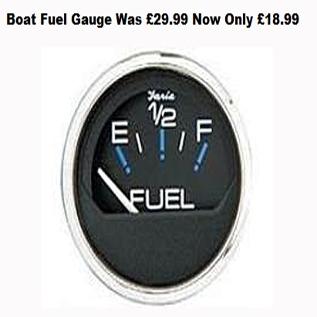 boat fuel gauge in white