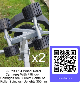 pair of boat trailer rollers