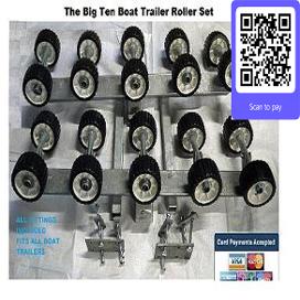 pair of ten boat trailer wobble rollers